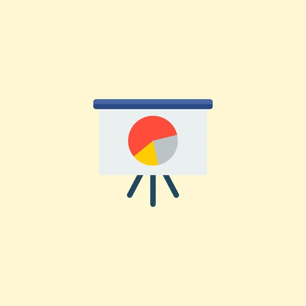 Diagrammdarstellung Symbol Flaches Element Vektor Illustration Der Diagrammpräsentation Symbol Flach — Stockvektor