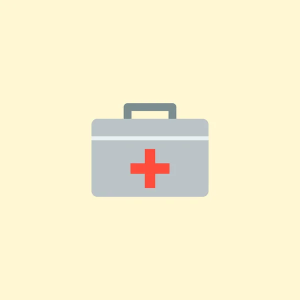 医療ケース アイコン フラット要素。医療ケースのアイコン フラット ウェブ モバイル アプリのロゴ デザインのきれいな背景で隔離のイラスト. — ストック写真