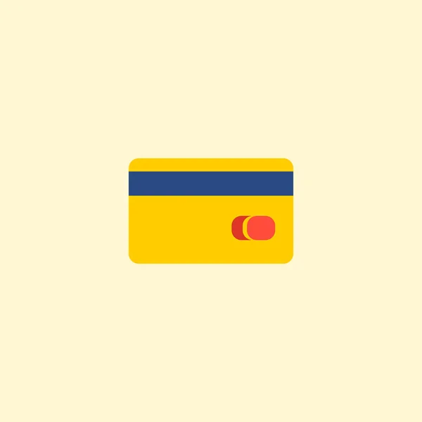 Icona della carta di credito elemento piatto. Illustrazione vettoriale dell'icona della carta di credito isolata su sfondo pulito per il design del logo dell'app mobile web . — Vettoriale Stock