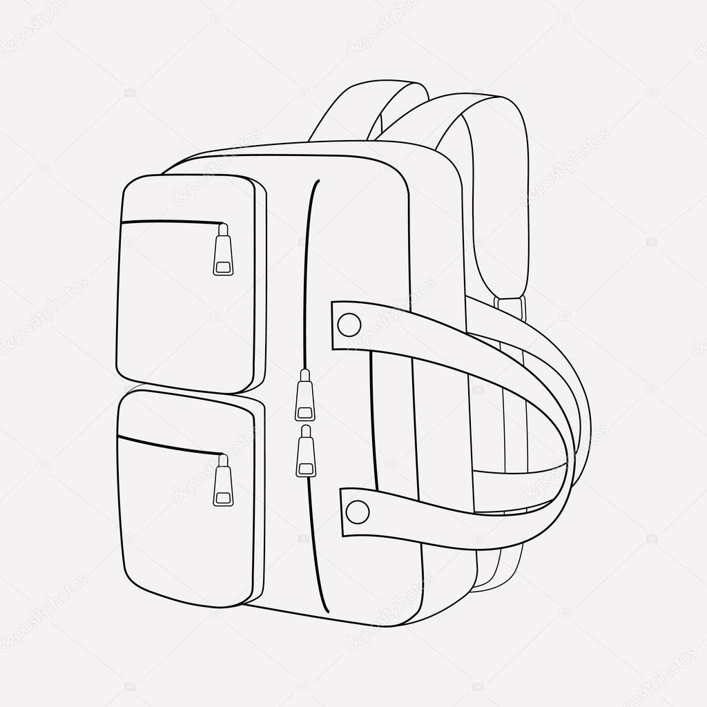 Convertible bag icon line element. Vector illustration of convertible bag icon line isolated on clean background for your web mobile app logo design.