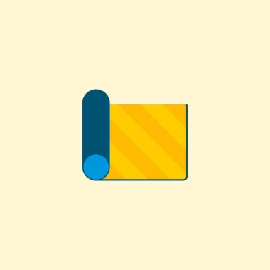 Halı simgesi düz öğe. Web mobil app logo tasarımı için temiz arka plan üzerinde izole halı simgesi düz vektör çizim.