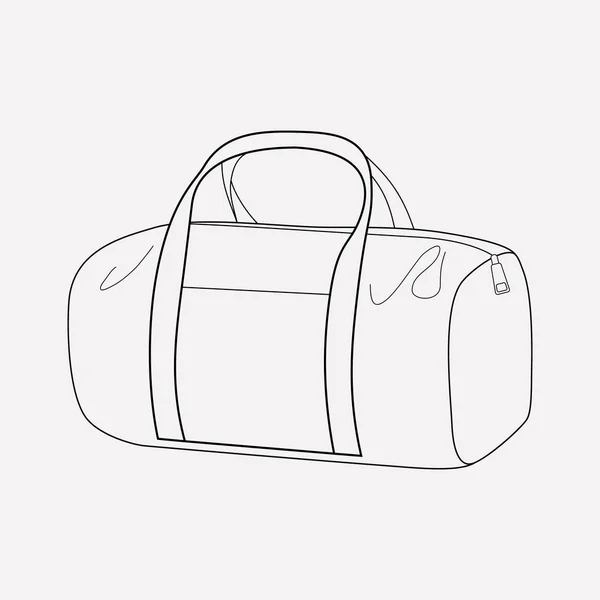 ダッフル バッグ アイコン ライン要素。ウェブ モバイル アプリのロゴ デザインのきれいな背景に分離されたダッフル バッグ アイコン ライン イラスト. — ストック写真