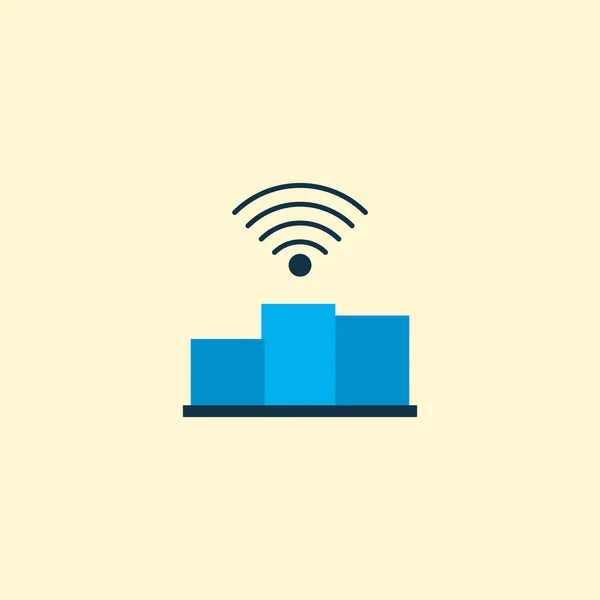 Icono de ciudad inteligente elemento plano. ilustración del icono de la ciudad inteligente aislado en un fondo limpio para el diseño del logotipo de su aplicación móvil web . — Foto de Stock