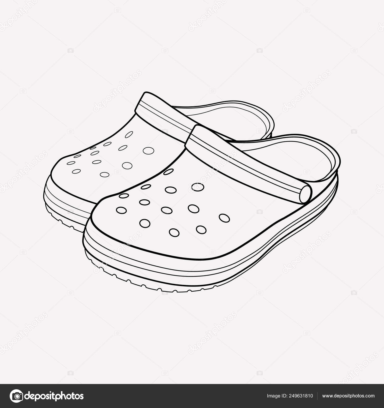 Crocs shoes imágenes de stock de arte vectorial | Depositphotos