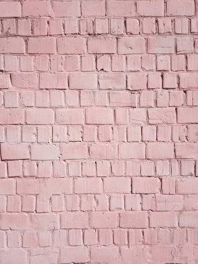 Tuğla duvar pembe renkli duvar arka plan vertacal