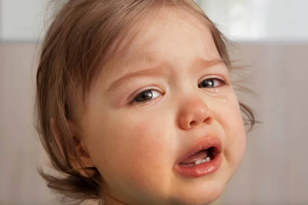 Bayi Menangis Dengan Air Mata Matanya Murka Anak Anak Manipulasi — Stok Foto