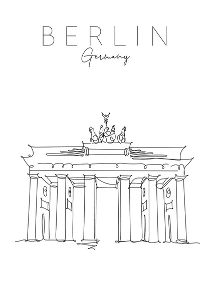 Plakat Brandenburger Tor — Stockvektor