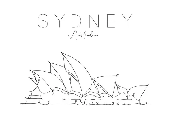 Poster Sydney Opera Binası — Stok Vektör