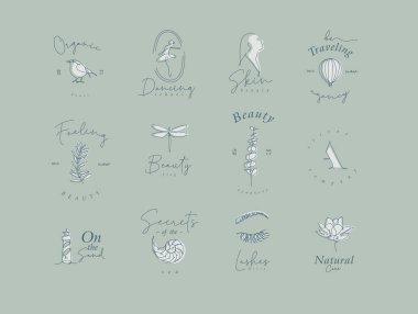 Minimalizm modern grafik tasarım öğeleri mavi tonları