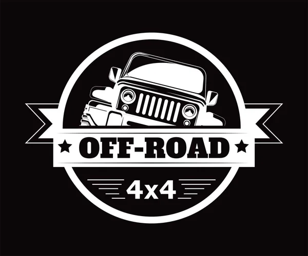 Road 4X4 Extreme Car Adventure Club Logo Vector Icon Road — Stock Vector