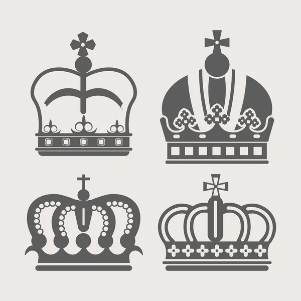 Logo Real Corona Diadema Tiara Con Ornato Patrón Ornamento Vector — Vector de stock