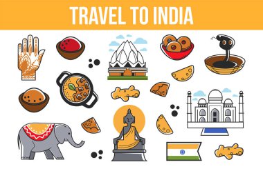 Poster Seyahat Hindistan'a hoş geldiniz.
