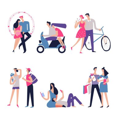 Çiftler aşk veya romantik ilişkiler ile tanışma.