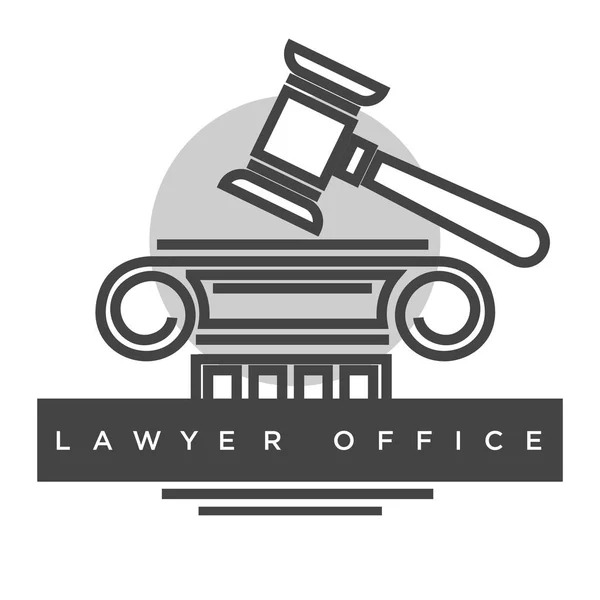 Δικηγόρος Γραφείο Αφίσας Τίτλο Και Τίτλος — Διανυσματικό Αρχείο