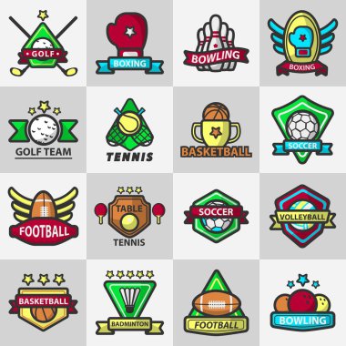 Spor Kulübü vektör logolar kümesi 