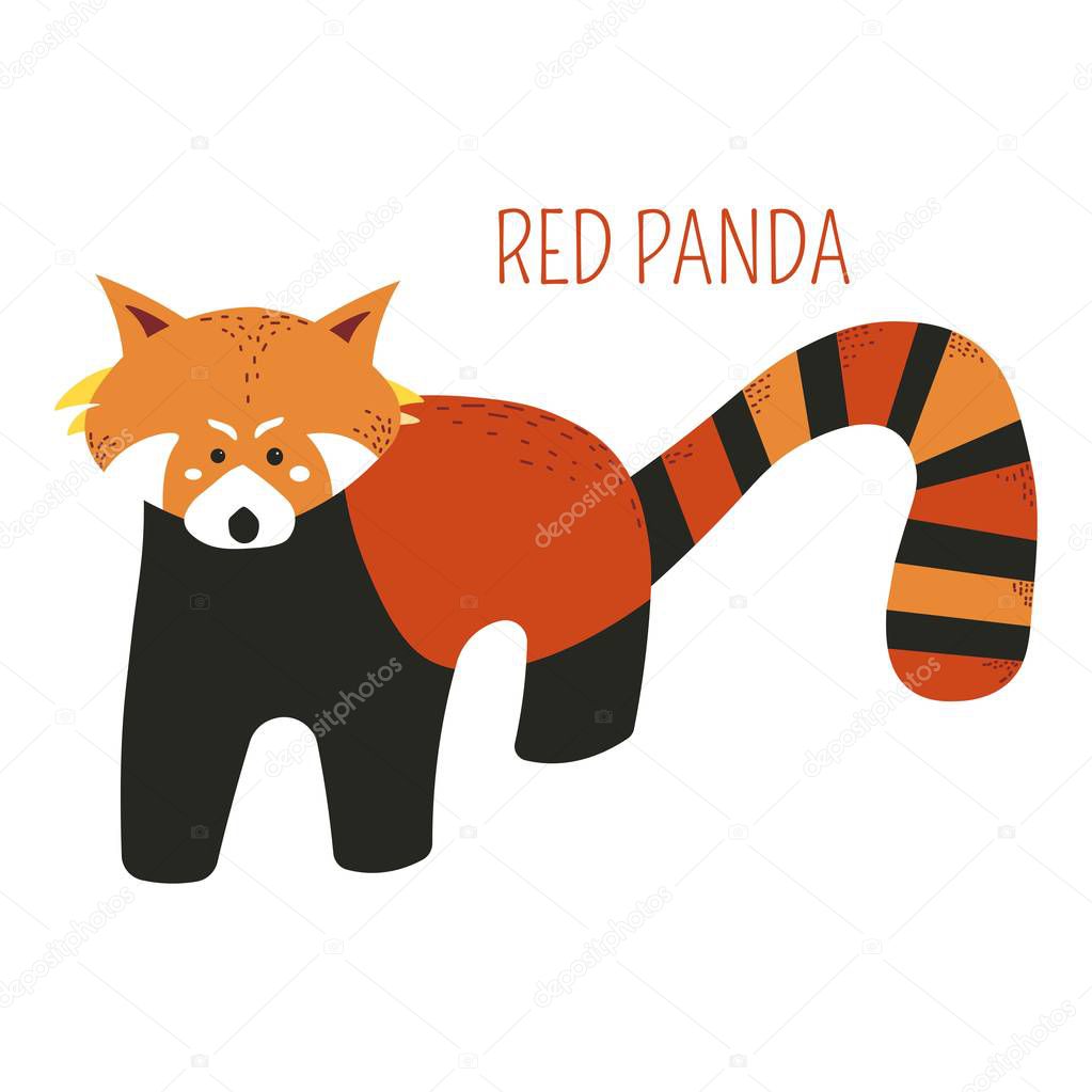 Rojo Panda Dibujos Animados Divertido Lindo Animal Gato Oso Vector Vector de  stock por ©Sonulkaster 204834486, image size:1023x1023