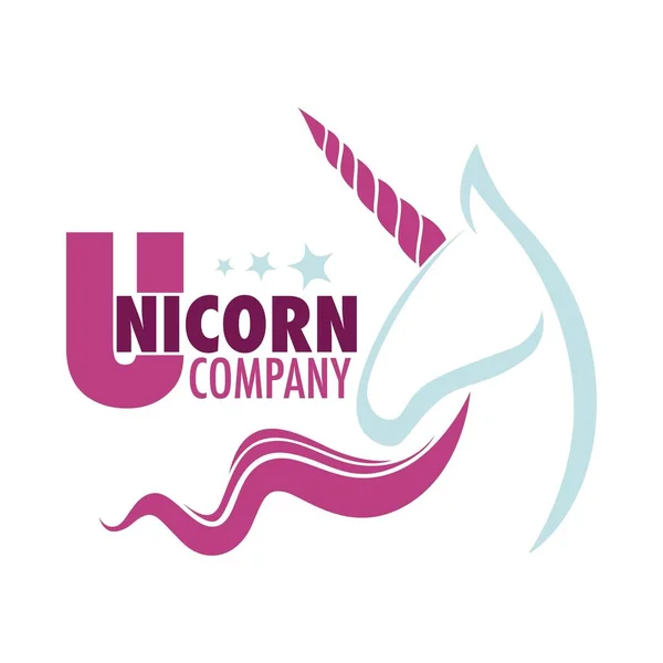 Logo dell'azienda unicorno — Vettoriale Stock