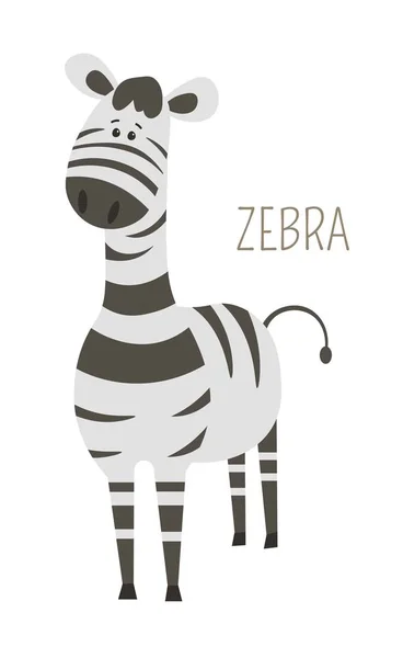 Зебра мультяшный персонаж — стоковый вектор