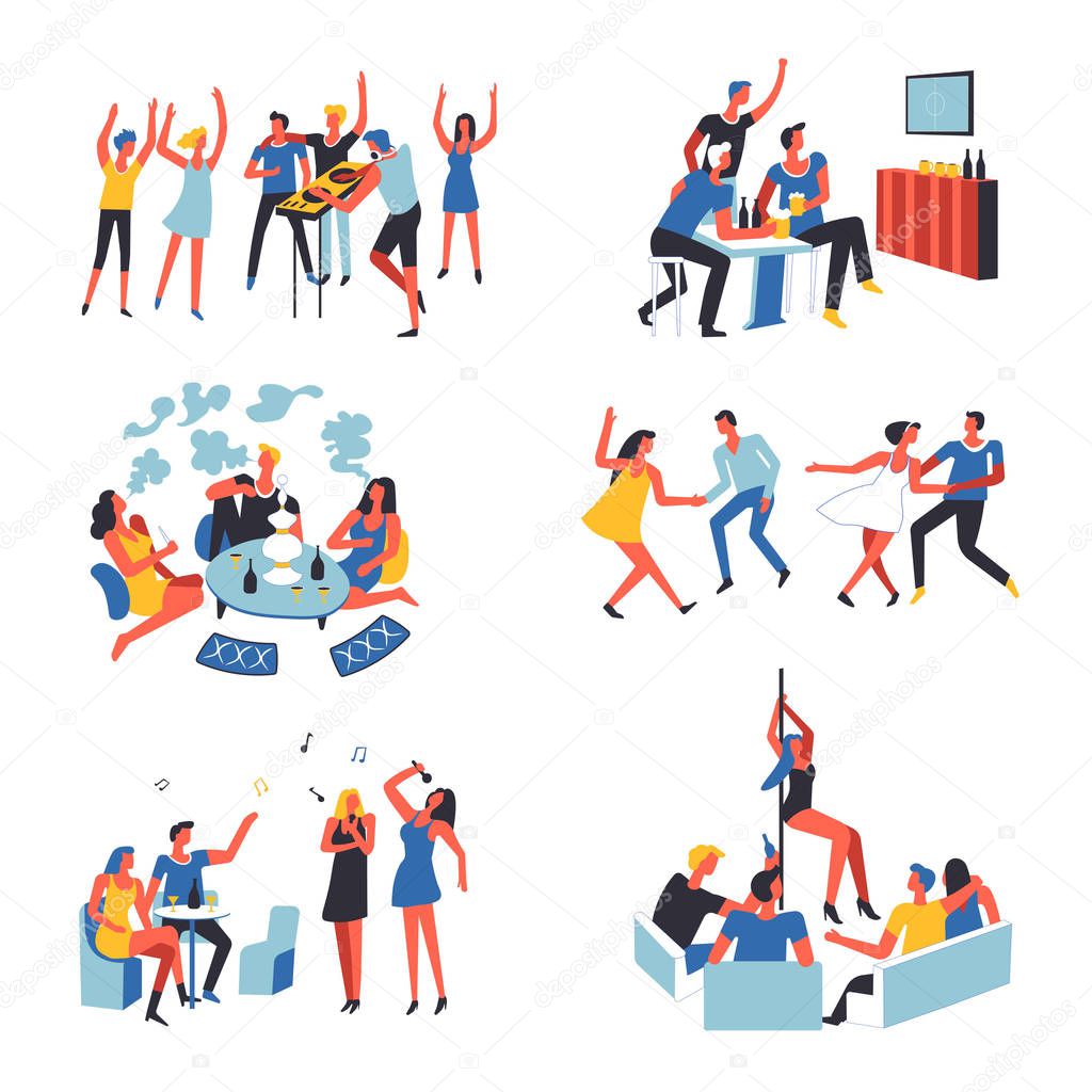 Vettoriale stockPersone Alla Festa Discoteca Karaoke Strip Bar Amici  Vettoriali Nel di ©Sonulkaster #210831392, image size:1024x1024