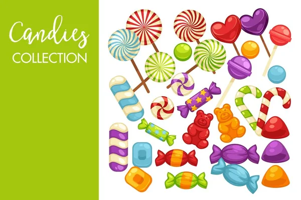 Bonbons Bonbons Caramel Affiche Vectorielle — Image vectorielle