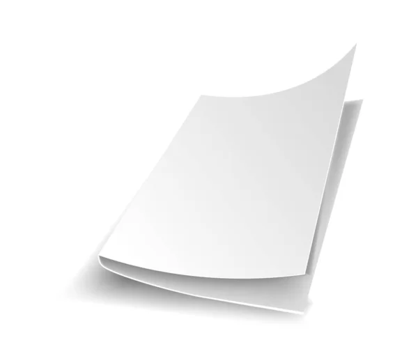 Papel Oficina Blanco Hoja Blanco Con Sombra Vector Icono Aislado — Vector de stock