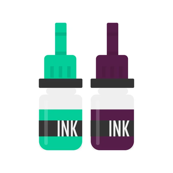 Tatuering Bläck För Tatuering Klienter Hud Vektor Flaskor Med Vätskor — Stock vektor
