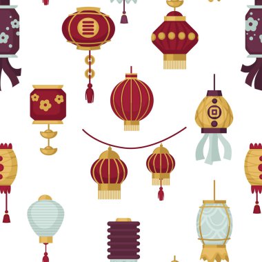 Doğu ve Doğu tarzı seamless modeli fenerler