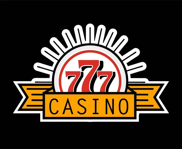 Casino 777 Banner Publicitario Cartel Promoción Casa Juegos — Archivo Imágenes Vectoriales