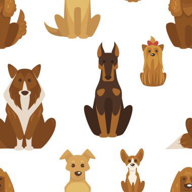 Köpek türleri ve doğurmak seamless modeli