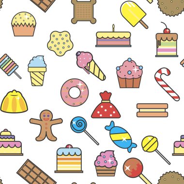 Gevrek gözleme Dikişsiz desen soğuk dondurma tatlı