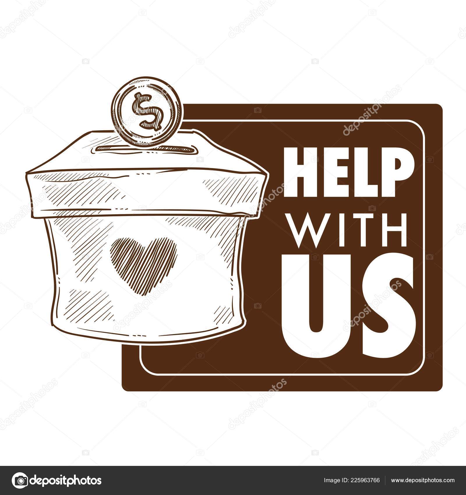 Help Titled Banner Sign Poster Design Charity Donation Volunteer