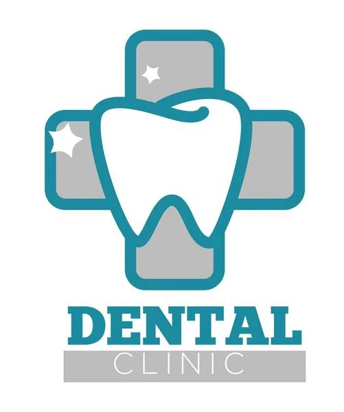 Logotipo Clínica Dental Ilustración Vectorial — Archivo Imágenes Vectoriales