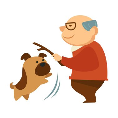 Komuta sizde iskambil köpek evde beslenen hayvan ile vektör