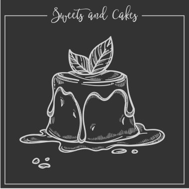 Tatlılar ve pastalar, jöle ve Tepesi, tatlı vektör 