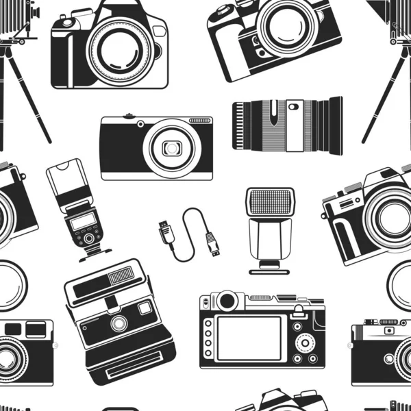 Équipement Portatif Appareil Style Ancien Pour Des Photographes Modèle Sans — Image vectorielle