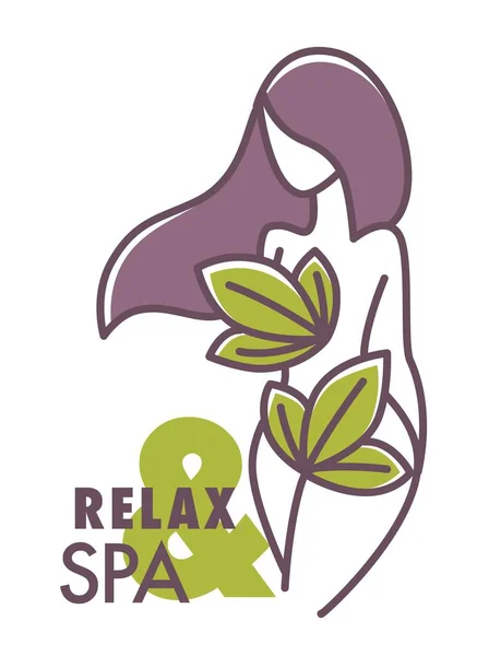 Centre Relaxation Spa Logo Salon Illustration Vectorielle — Image vectorielle