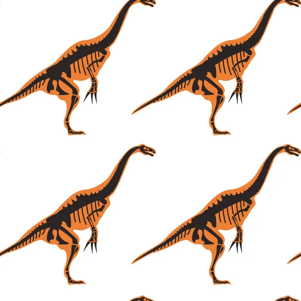 Dinossauros Pterodáctilos Sem Costura Padrão Isolado Fundo Branco —  Vetores de Stock