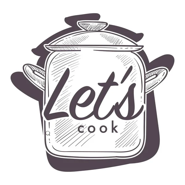 Corsi Cucina Preparazione Del Cibo Sketch Vector — Vettoriale Stock