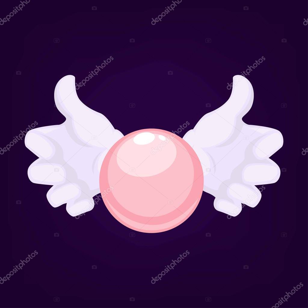 Magicians hands holding crystal ball, vector