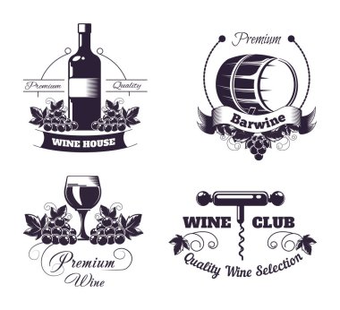 Kulüp evi logo şablonlar şarap ya da etiketleri ayarlama