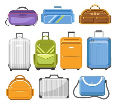 Çanta modelleri, vektör karikatür Icons set izole.