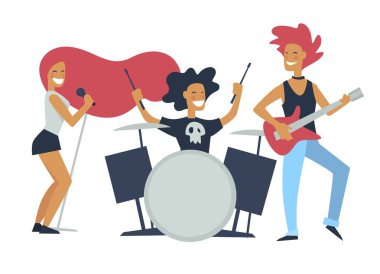 Müzik Orkestrası rock tür birlikte, vektör