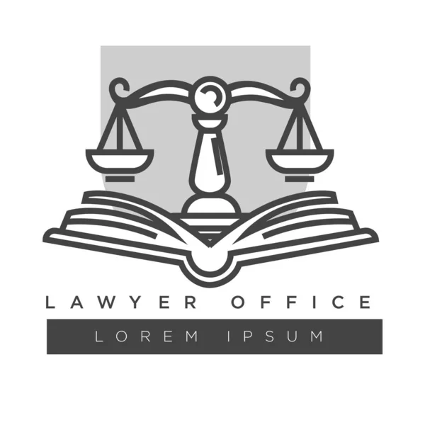 弁護士の会社のロゴのテンプレート ベクトル — ストックベクタ