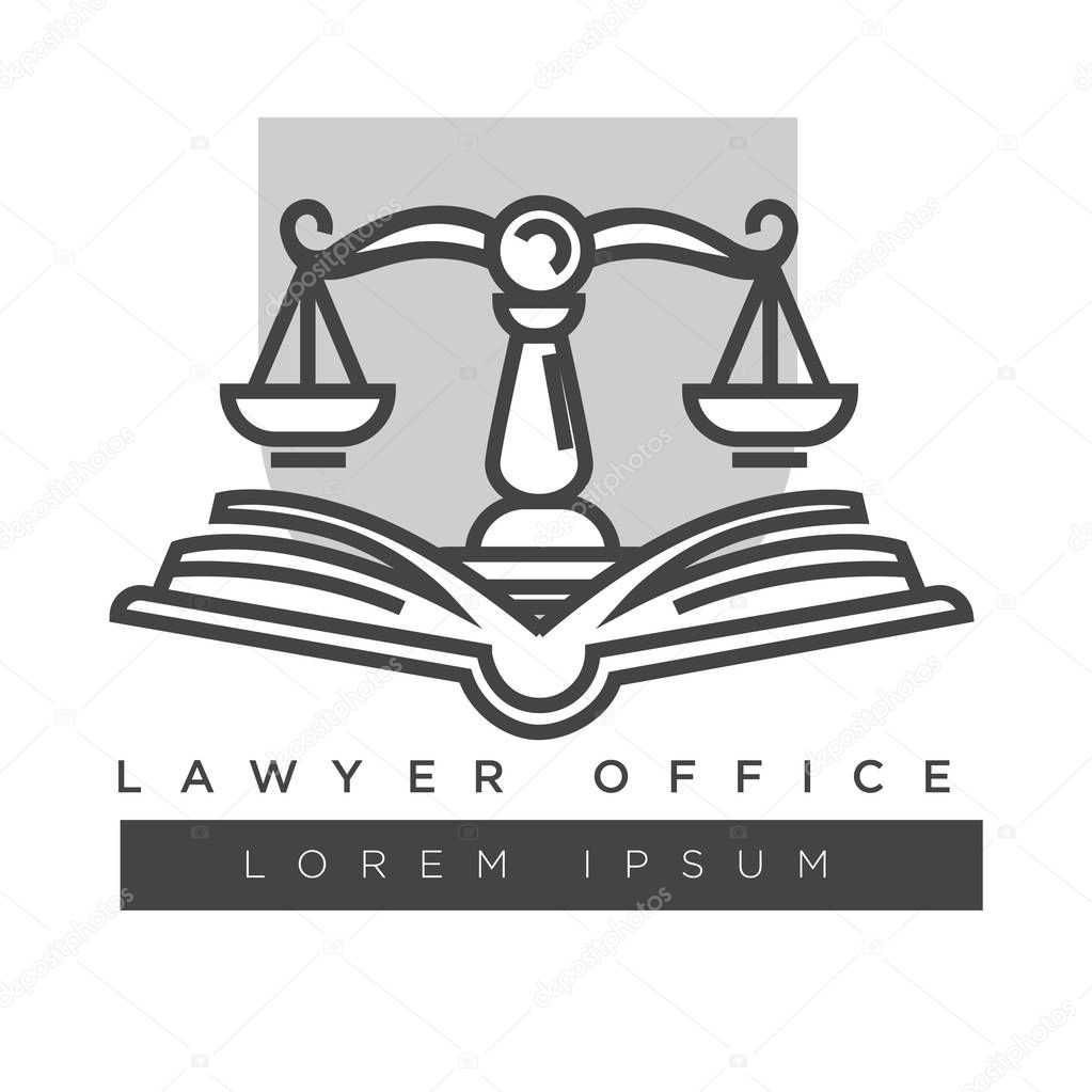 Lawyer company logo template, Vector