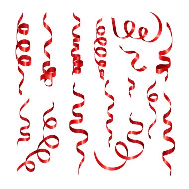 Vektör şenlikli dekorasyon serpantin veya şeritler, 