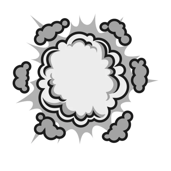 Pow Burbuja Nubes Explosión Sonido Para Dibujos Animados Cómics Vector — Archivo Imágenes Vectoriales