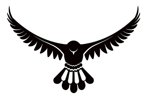 Gołąb Lub Dove Wektor Logo Szablon Lub Ikony Symbol Białym — Wektor stockowy