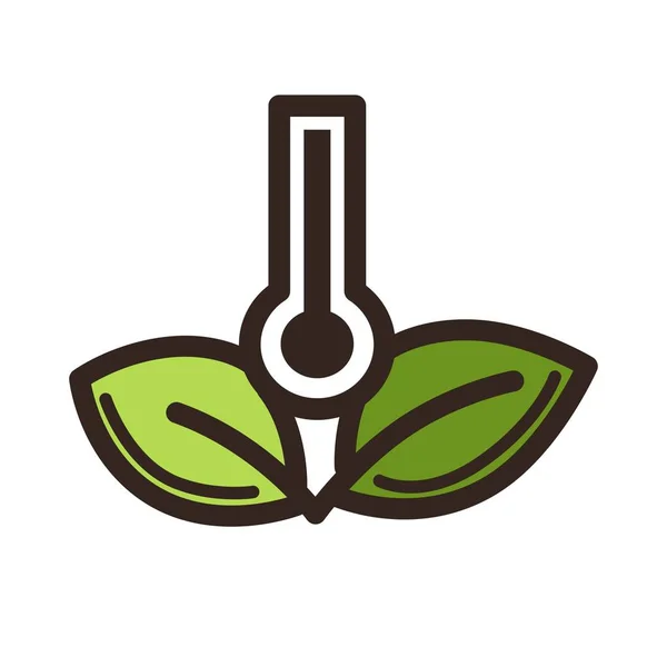 绿色园艺 种植或园艺农业过程标志模板 — 图库矢量图片