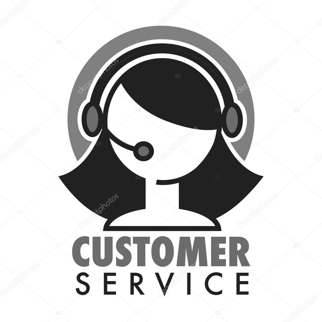Customer support service chat or virtual assistant icon, Vector