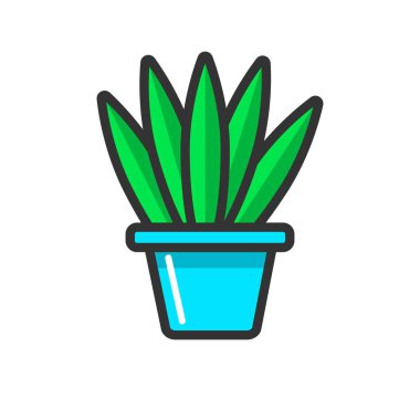 Çiçekler beyaz arka plan üzerinde izole toprak kap içinde olmadan yeşil kapalı bitki. Doğal çiçek dekorasyon ev daha sıcak vektör çizim yapmak. İç mekan bitkileri ekimi boş zaman aktivitesi olarak.